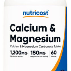 Nutricost Carbonato De Cálcio E Magnésio 240 Comprimidos 12