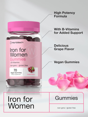 Gomas De Ferro Horbäach Para Mulheres Suplemento Com Vitam - Imagem 12