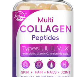 Peptídeos Multi -colágeno Softgel Tipo I Ii Iii V X De 1