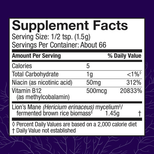 Suplemento Host Defense Brainpower Stack Powder 100g - Imagem 2