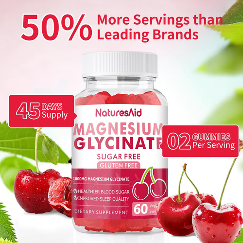 Gominhas De Glicinato De Magnésio 1000 Mg Suplemento - Imagem 13