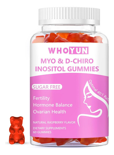 Whoyun Inositol Gummies Sem Açúcar Myo-inositol E D-chiro I - Imagem 8