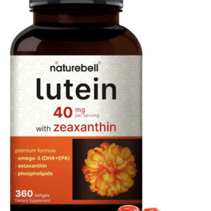 Luteína 40 Mg E Zeaxantina 1600 Mcg Porção De 360 Softgels