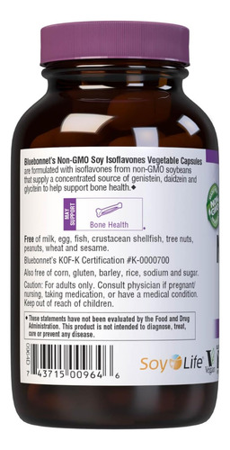Bluebonnet Nutrition Isoflavonas De Soja Não Transgênicas S - Imagem 4