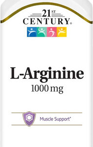 21st Century L-arginine 1000mg Força Máxima 100 E 1 Dose...