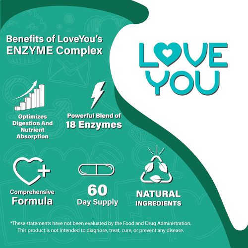 Love You 18 Complexo Enzimático Para Mulheres E Homens - Imagem 10