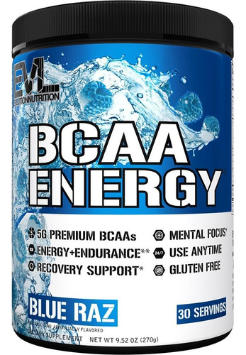 Suplemento Evolution Baca Energy Powder Blue Raz 30g