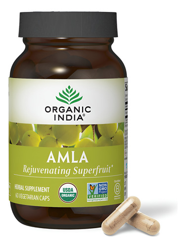 Suplemento Organic India Amla Capsules Organic 60 Cápsulas