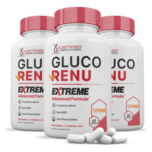 Pacote 3: Gluco Renu Extreme 1295mg Pílulas P/ Glicemia