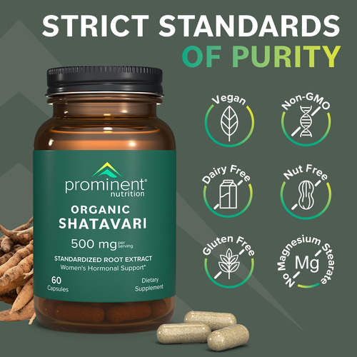 Cápsulas Shatavari Orgânicas De Nutrição Proeminente Suport - Imagem 9