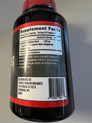 Potenciador De Óxido Nítrico 1600 Mg Double Dragon - Imagem 10