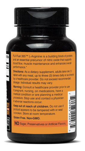 Fuel Completo Do Século 21 365 L-arginina 1000mg 90 De Para - Imagem 8