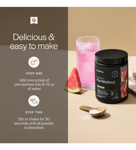 Pó Pré-treino Com Sabor De Melancia Sem Cafeína - Imagem 6