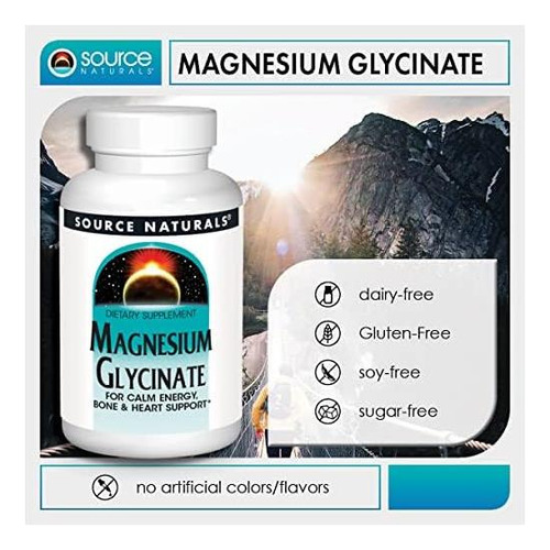 Glicinato De Magnésio Source Naturals Para Nervos Calmos - Imagem 4