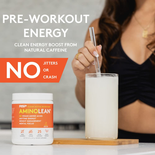 Pre Workout Powder Rsp Nutrition Aminolean Mango Flavor - Imagem 4
