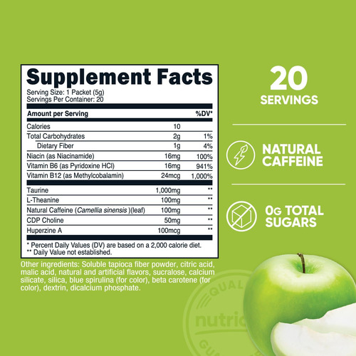 Nutricost Energy Complex Stickpack (20 Porções) Sabor Verde - Imagem 2
