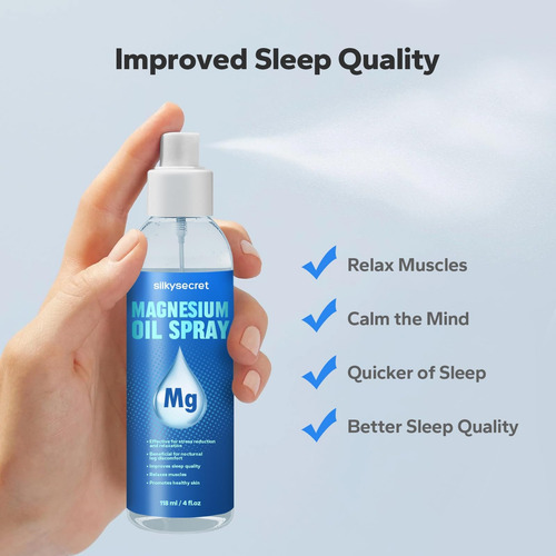 Spray De Óleo De Magnésio Silkysecret (4 Fl Oz) 0il Minera - Imagem 9