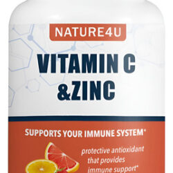 Suplemento Nature4u Vitamina C 1000mg Com Zinco 120 Cápsulas