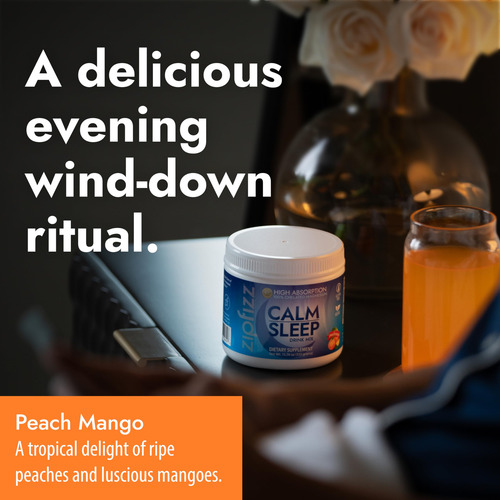Suplemento Zipfizz Nightly Calm & Sleep Peach Mango 360-720m - Imagem 4