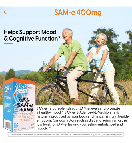 Doctors Best Sam-e 400 Mg Vegano Sem Glúten Sem Soja Sup - Imagem 2