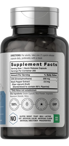 Suplemento Horbäach Dim 200mg Diindolilmetano Avançado C