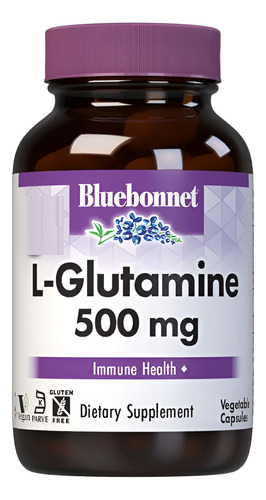Bluebonnet L-glutamina 500mg 50 Cápsulas Vegetais