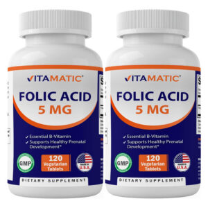 Vitamatic 2 Pack De Ácido Fólico 5mg (5000 Mcg) - 120 Compr