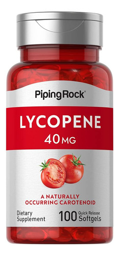 Suplemento De Licopeno Piping Rock 40mg 100 Cápsulas