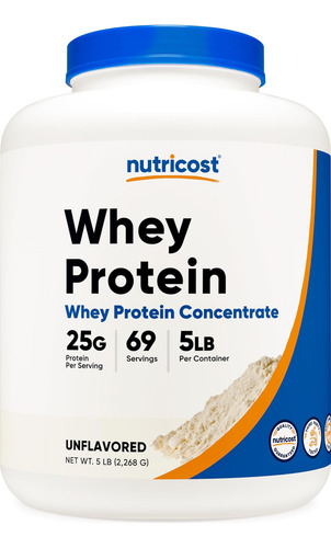 Proteína De Soro Em Pó Nutricost Sem Sabor 227 Kg 1