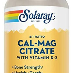 Solaray Cálcio Magnésio Citrato Proporção 2:1 Com Vitamina D