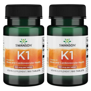Swanson Vitamina K-1 100 Mcg 100 Comprimidos (2 Pacotes)