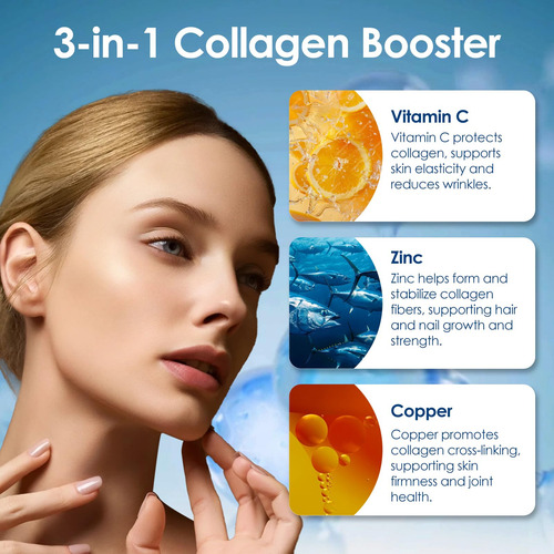 Peptídeos De Colágeno Marinho Em Pó Beautide Com Vitamina C - Imagem 5
