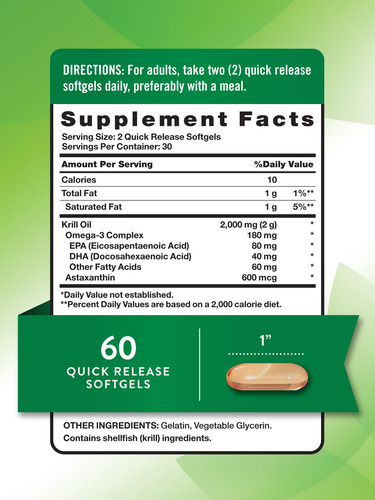 Suplemento Nature"s Truth: Óleo De Krill Antártico 2.000 Mg - Imagem 2