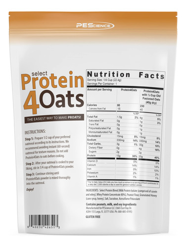 Proteína Em Pó Pescience Protein 4 Aveia Manteiga De Amendoi - Imagem 6