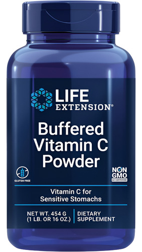 Vitamina C Tamponada Life Extension Em Pó 454 Gramas