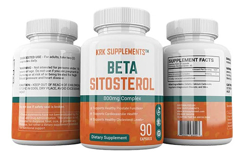 Suplementos Krk Suplementos Beta Sitosterol 800 Mg 90 Cápsul - Imagem 3