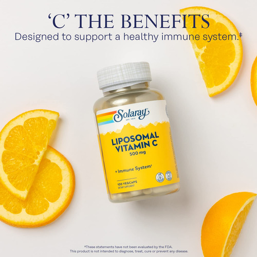 Suplemento Solaray De Vitamina C Lipossomal 500 Mg Vegano 10 - Imagem 3