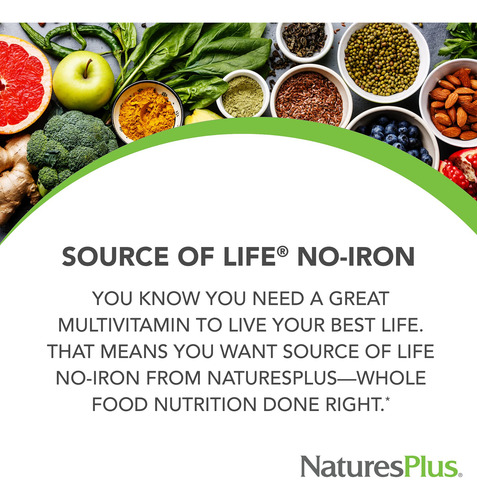 Suplemento Naturesplus Source Of Life Sem Ferro 180 Comprimi - Imagem 2
