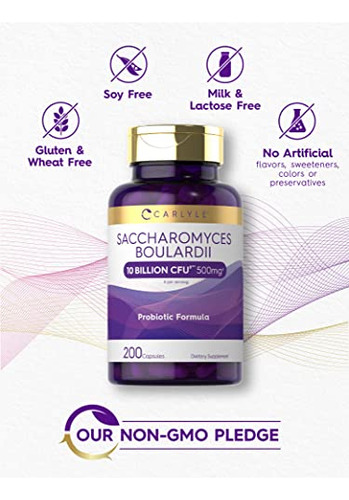 Suplemento Probiótico Carlyle Saccharomyces Boulardii 200 Ca - Imagem 4