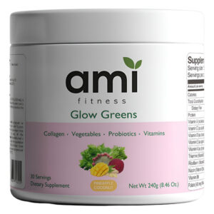 Suplemento Ami Fitness Glow Greens Em Pó Com Colágeno 30 Svg