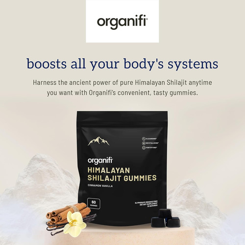 Organifi - Shilajit Gummies - Ajuda A Manter A Energia Na... - Imagem 3
