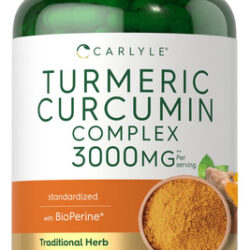 Suplemento De Curcumina De Cúrcuma Carlyle 3000mg 180