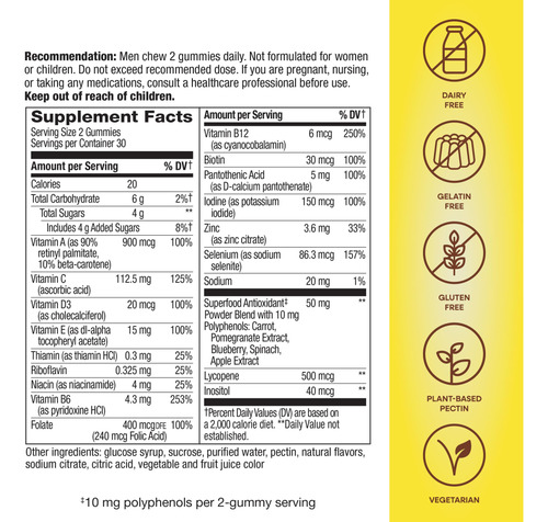 A Natureza Está Viva! Multivitamínico Gummy Masculino - Imagem 5