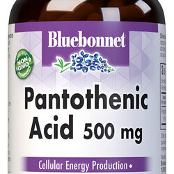 Ácido Pantotênico Bluebonnet 500 Mg Cápsulas Vegetais 180 C