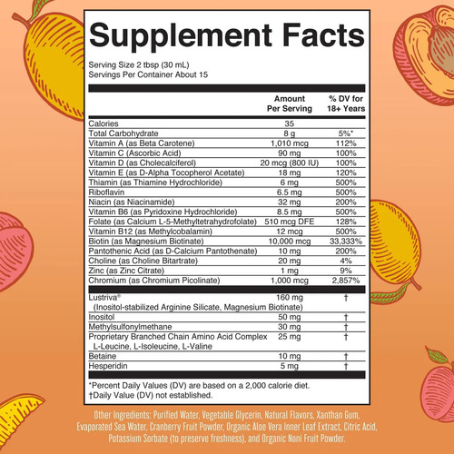 Líquido Multivitamínico Maryruths Lustriva® Growth Ca - Imagem 5