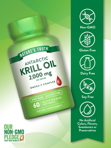 Suplemento Nature"s Truth: Óleo De Krill Antártico 2.000 Mg - Imagem 3