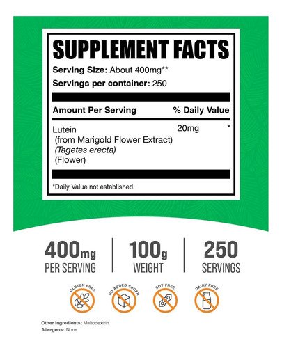 Pó De Luteína Do Extrato De Flor De Cravo Suplemento 20mg - Imagem 2