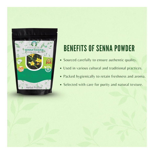 Ayurvedashree Senna Folha Em Pó 100 Gm I Cassia Angustifolia - Imagem 13