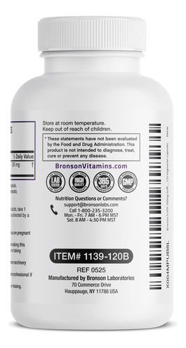Suplemento Bronson 5-htp 200 Mg (5-hidroxitriptofano) 120 Cá - Imagem 5