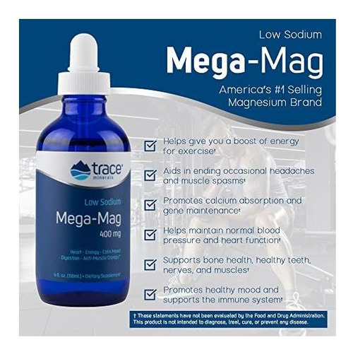 Gotas De Magnésio Líquido Mega-mag Da Trace Minerals Resear - Imagem 2